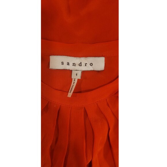 Sandro Silk Blouse with Side Tie Detail. Size Small (Designer size 1) - Picture 6 of 11